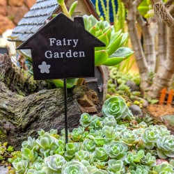 Mini Fairy Garden Sign - Black