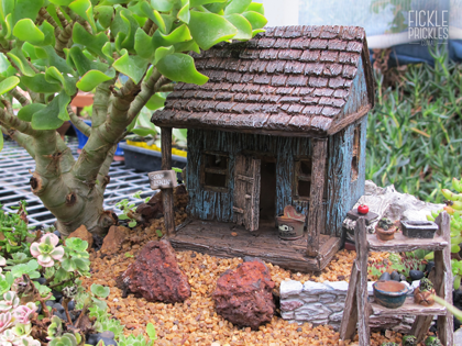 Miniature Garden with Fishing Shack